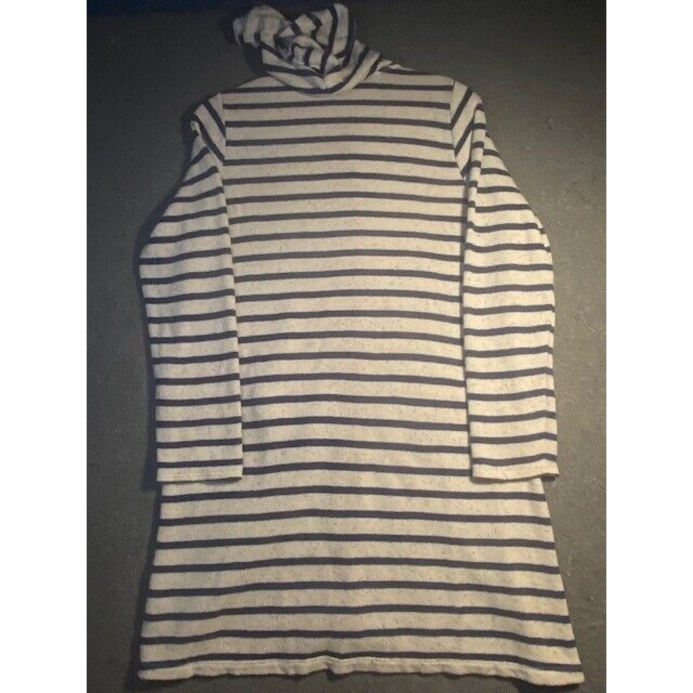 LANDS END Robe Girls XL 16+ Striped Full Zip HOODIE Long Sleeve HEART‎ POCKETS - Picture 2 of 10